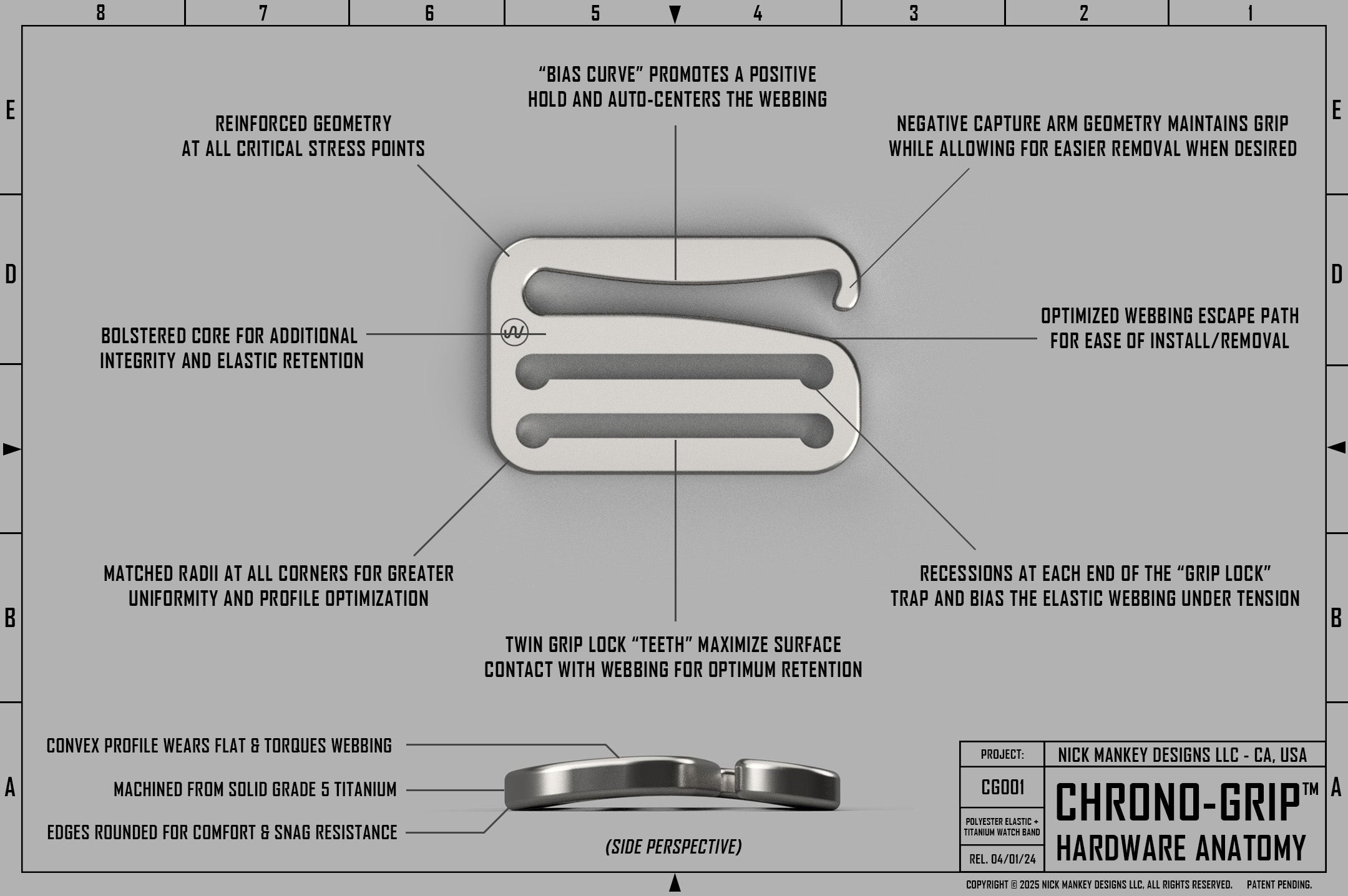 Chrono-Grip™ Titanium Hook